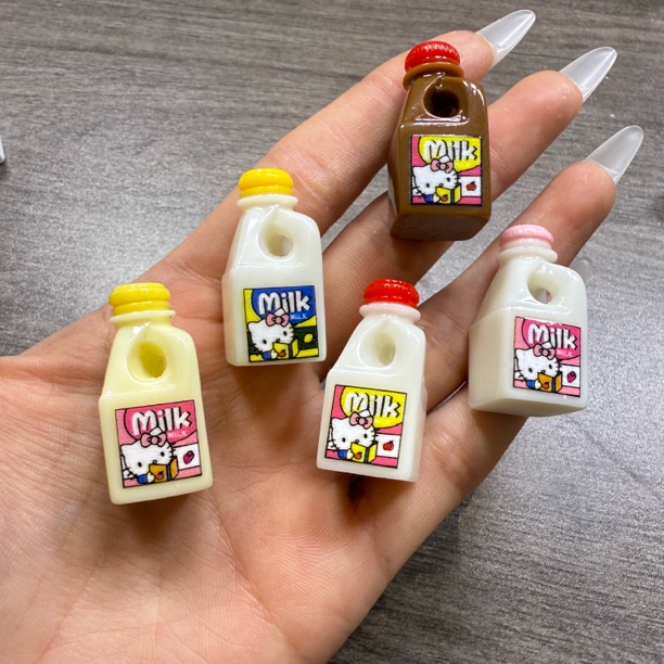 杠杠定制【kt牛奶桶带手柄版】卡通食玩树脂配件DIY配件可爱迷你