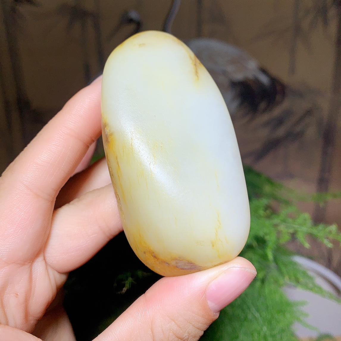 和田玉籽料原石巴件123克