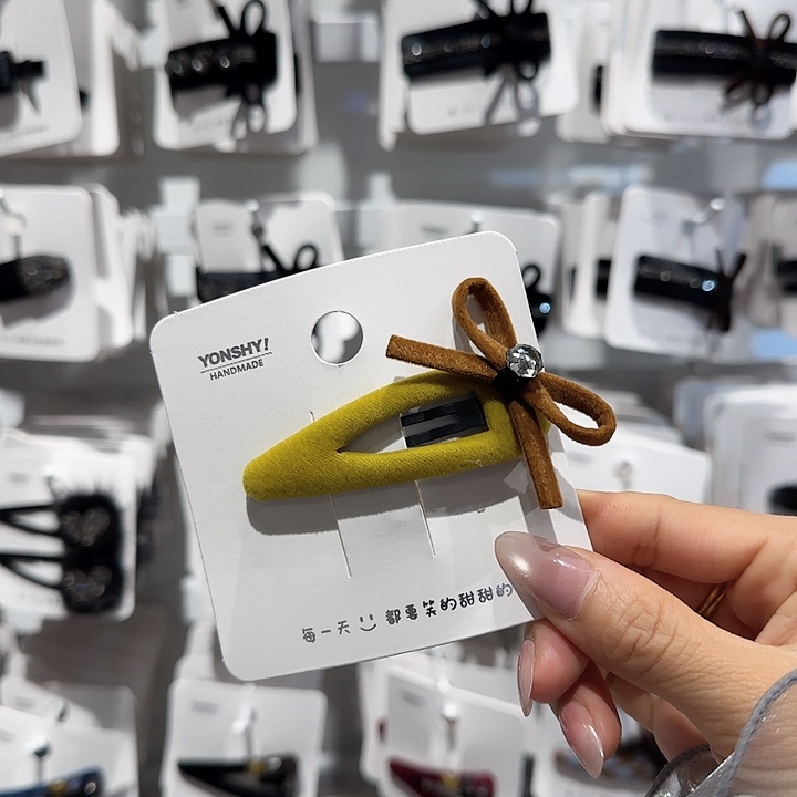 非金属布艺黄丝绒掰掰夹