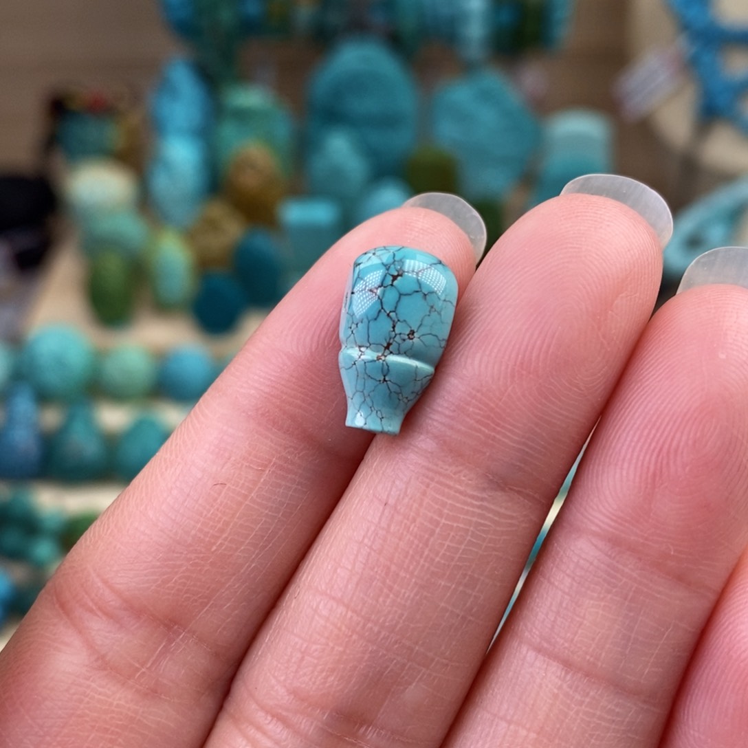 绿松石珠宝奇石未镶嵌8mm