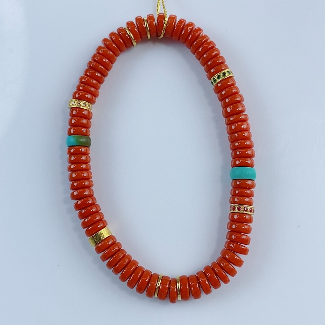 18K金镶嵌绿松石珠宝奇石