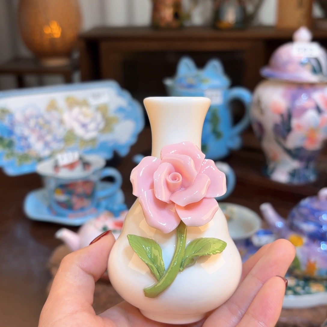 景德镇手绘高温釉下彩陶瓷茶具