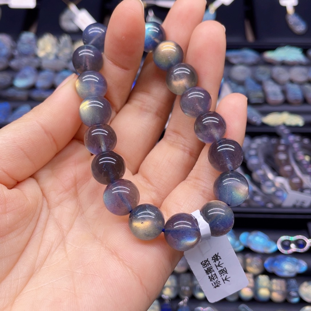 长石手串未镶嵌坏*嘎11左右