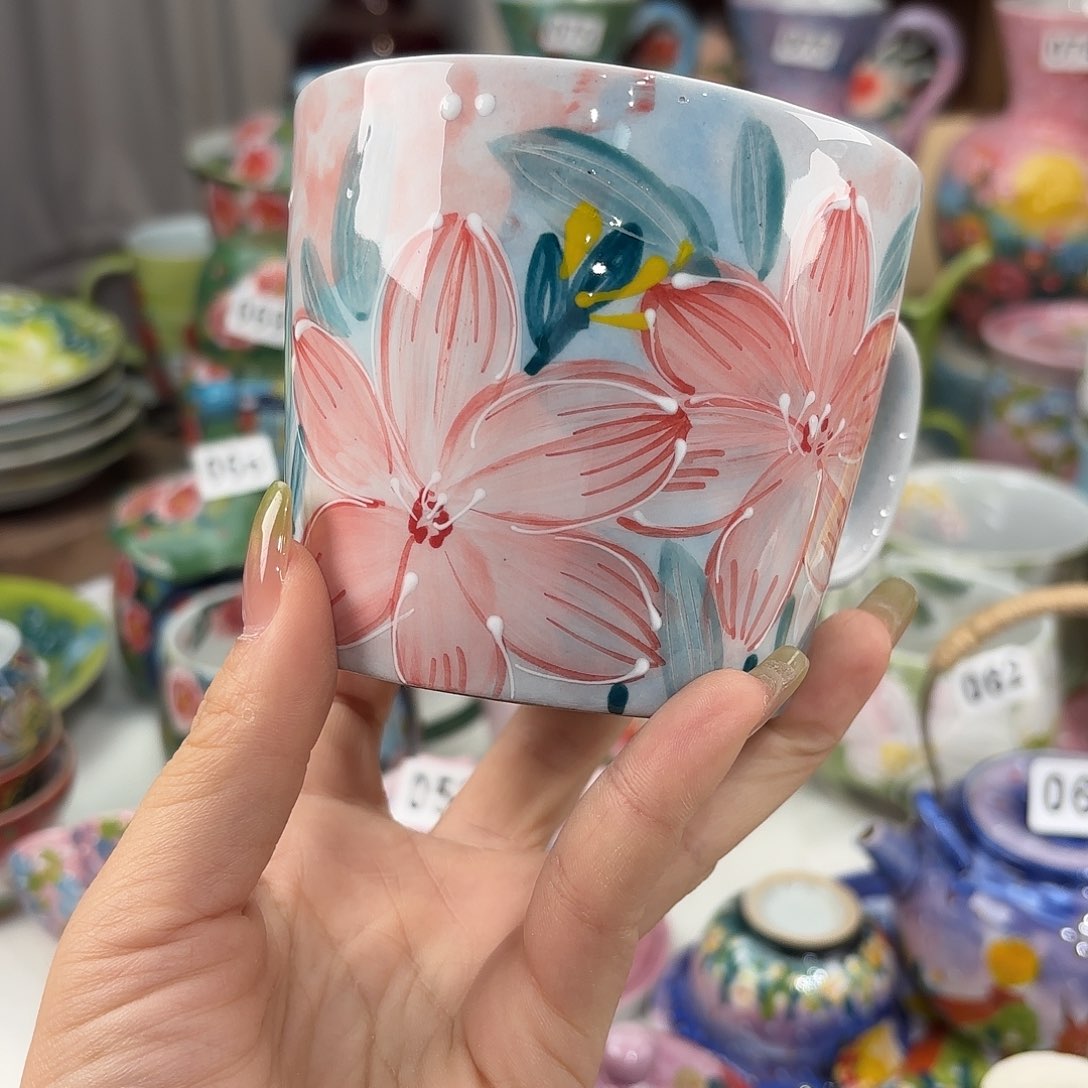 瓷片景德镇手绘高温釉下彩陶瓷茶具