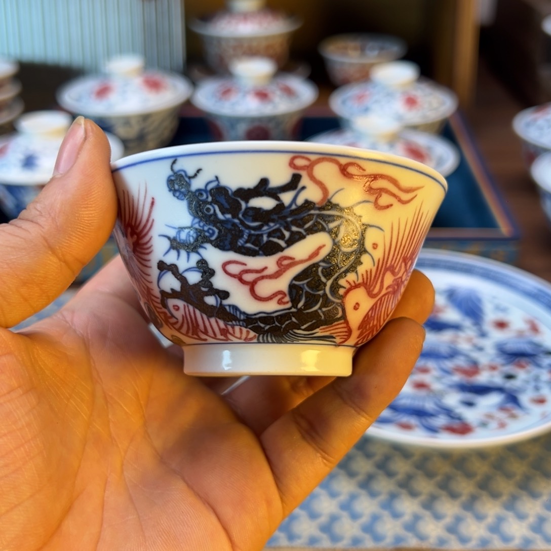 盖碗新年快乐茶器百宝箱