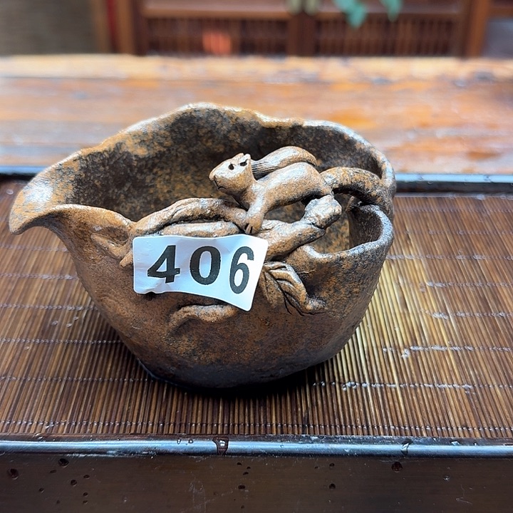 纯手工制作粗陶茶具