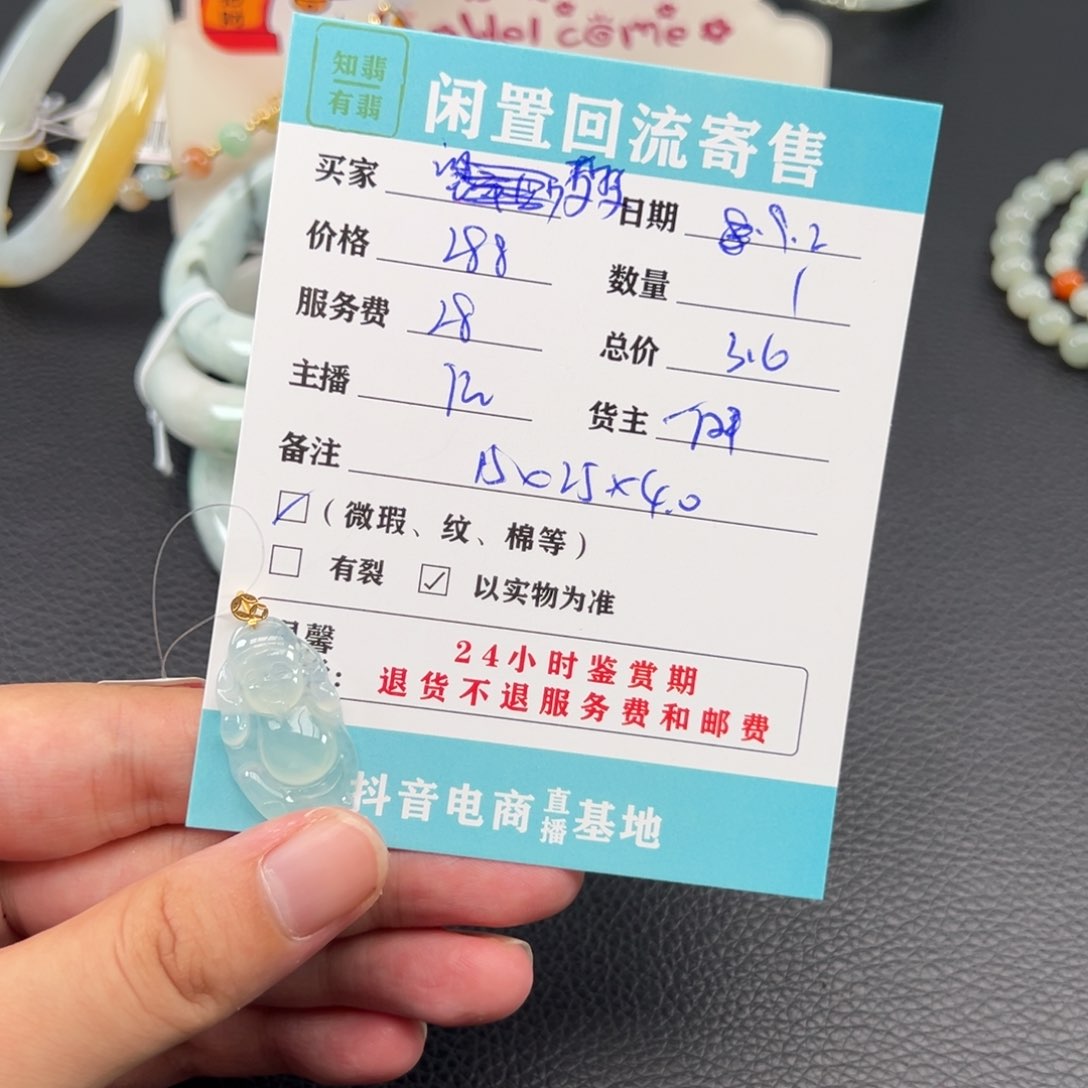 颈饰18K金镶嵌翡翠_***?