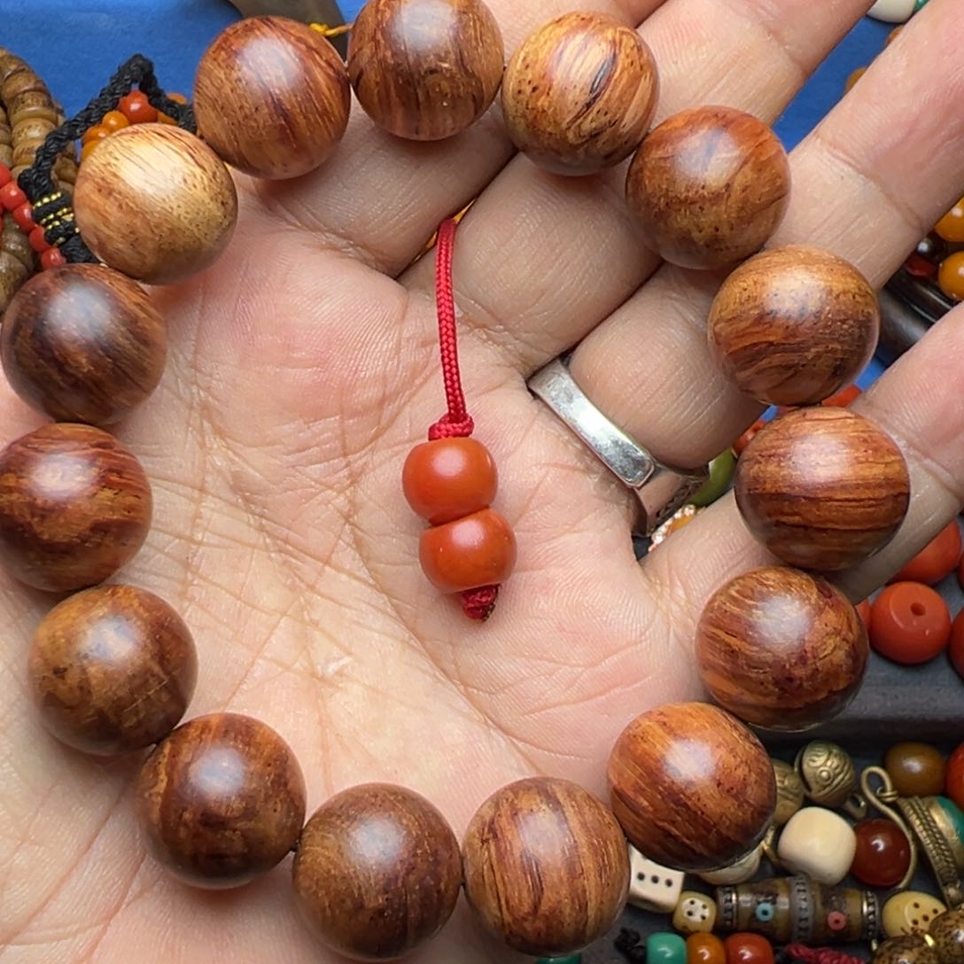 星月菩提吊坠单圈手串