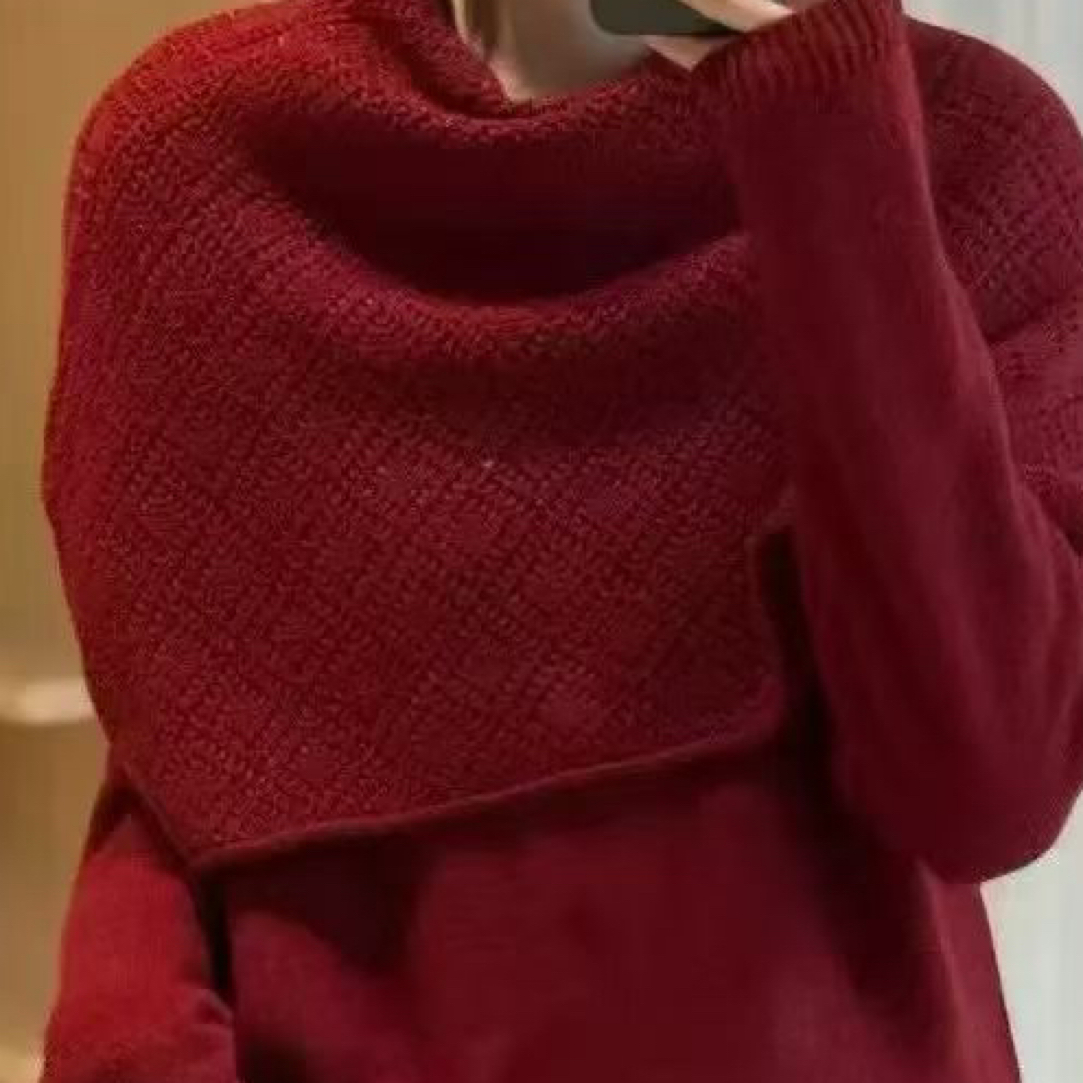 围脖披肩款俩色毛衣针织