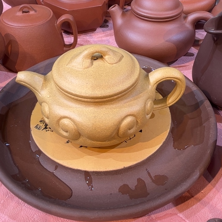 茶壶紫砂黄金段仿古如意150c