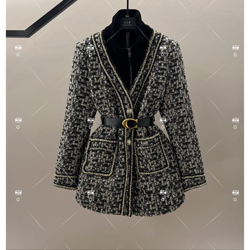 【娜娜】秋冬气质小香风时尚中长款羽绒服 GS-57628