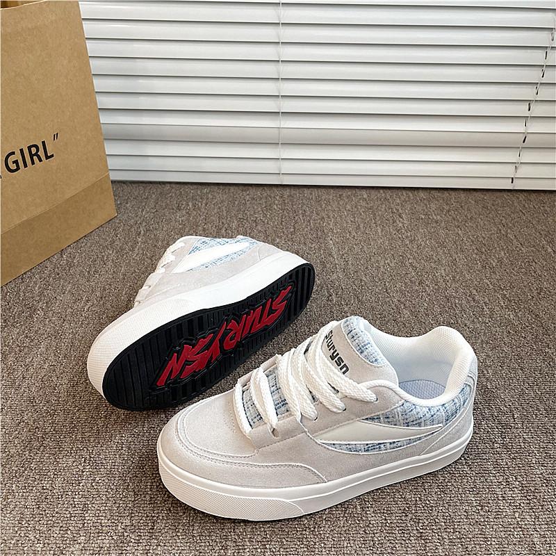 原创设计小香风港风男鞋板鞋ins潮流2026春季新款复古运动休闲鞋