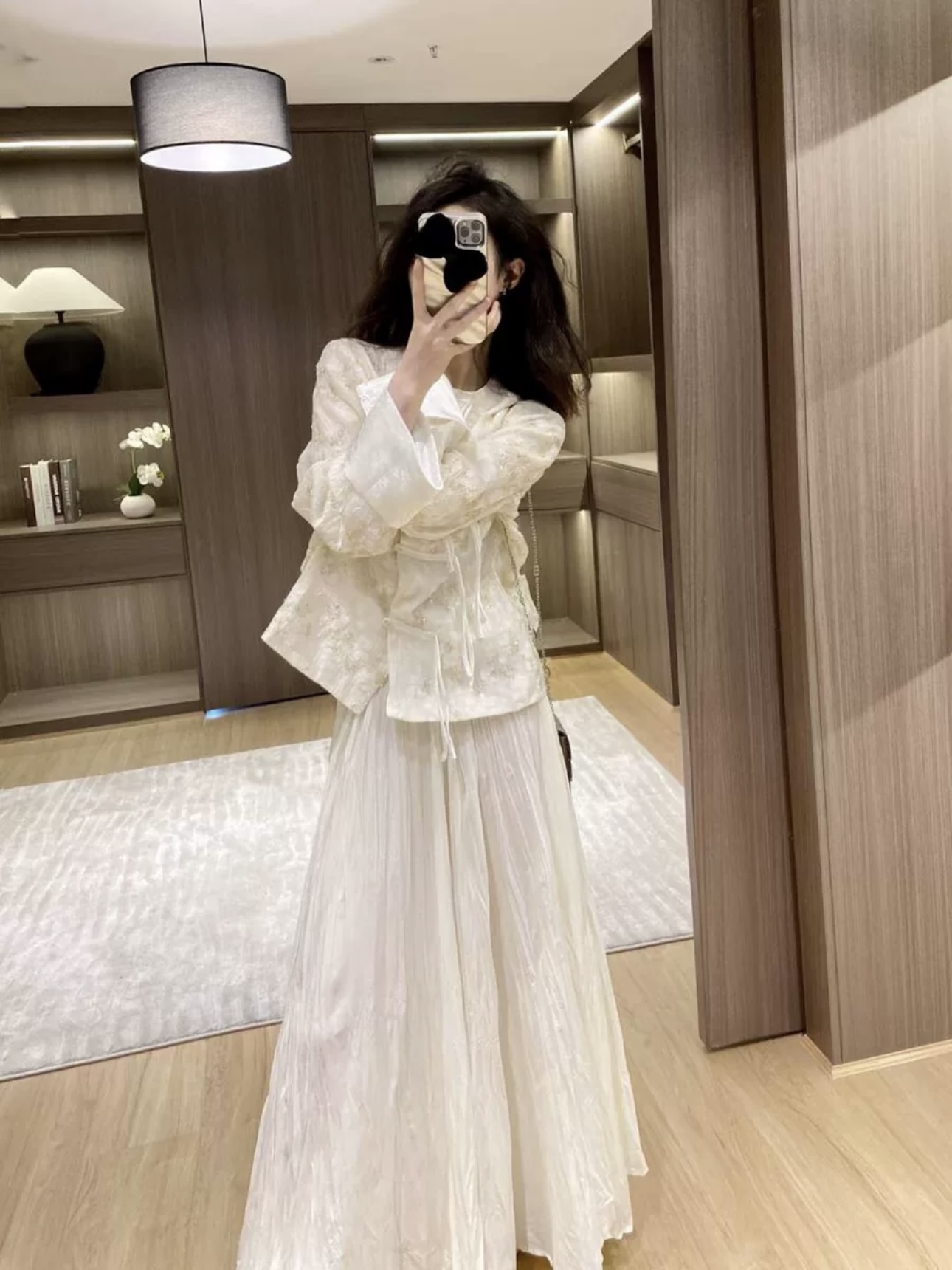 新中式女装国风春秋时尚套装夏装高级感盘扣上衣衬衫半身裙两件套