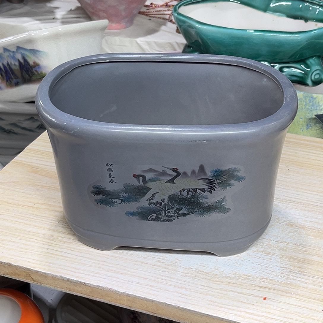 陶瓷绿植多肉微瑕花盆外口径：20*14*13