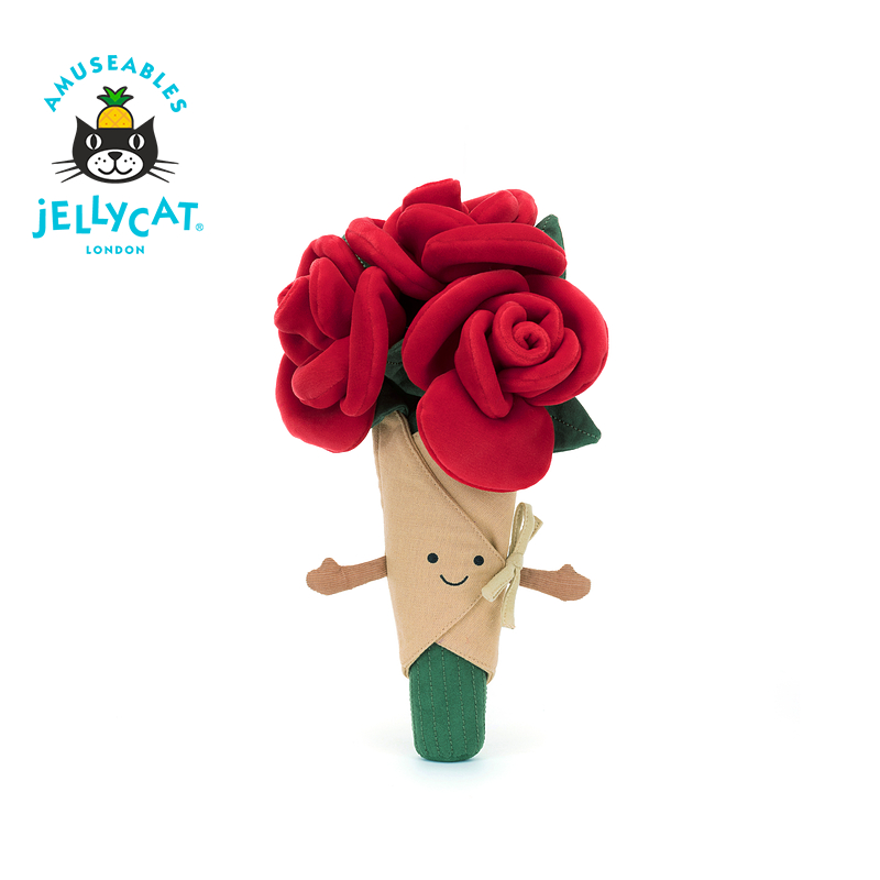 Jellycat趣味玫瑰花束毛绒玩偶手捧花陪伴公仔送礼生日求婚礼物商品图