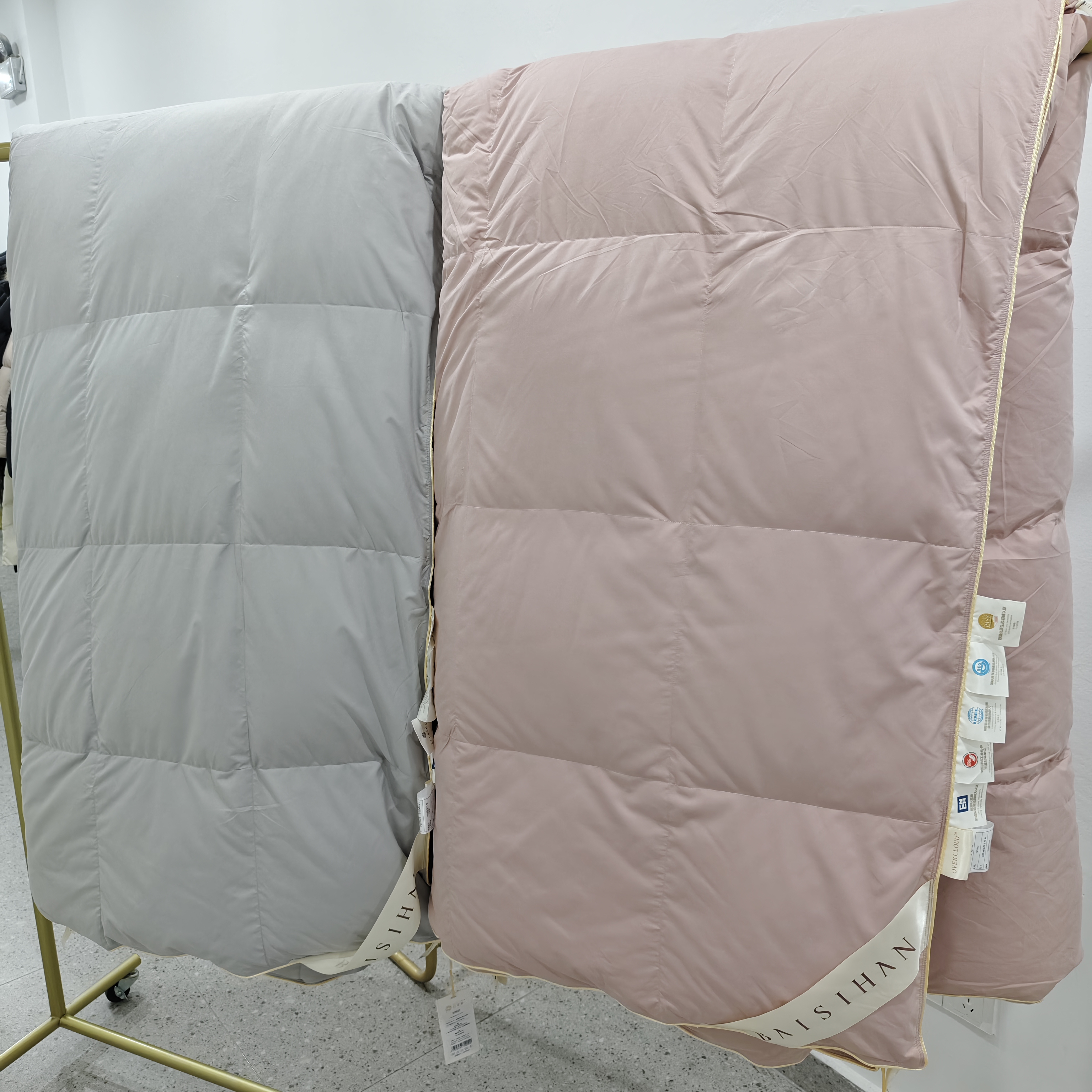 【福利款子母被】子母被冰城雁鸭绒高档纯色超柔静舒适蓬松羽绒被