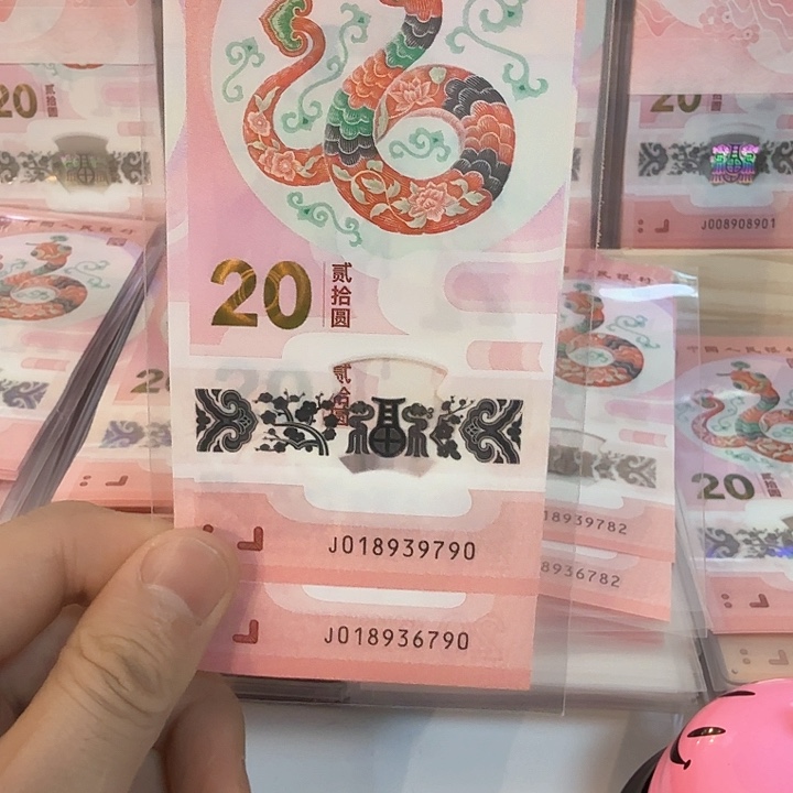 塑料小蛇钞号码018939790/6790
