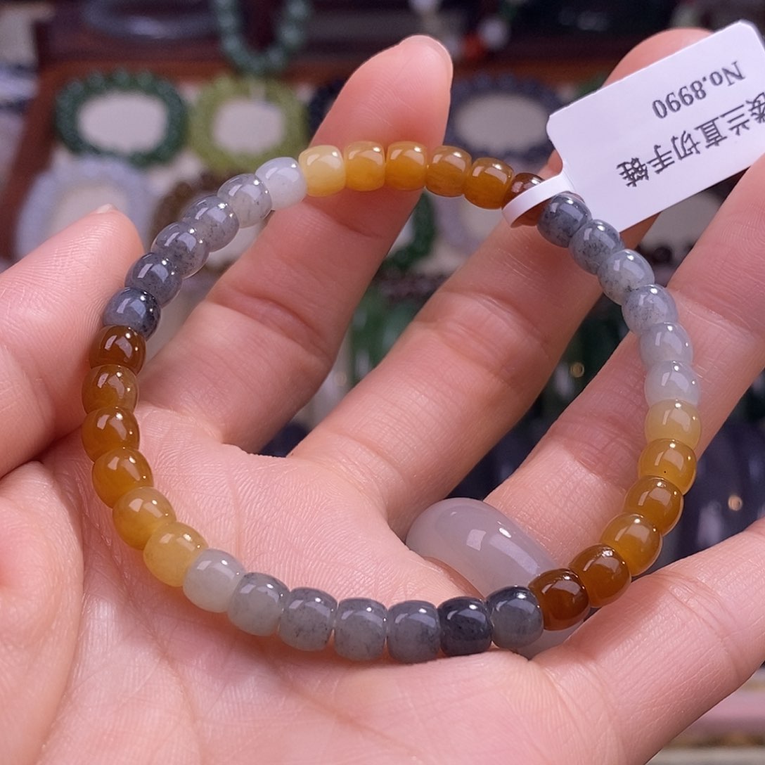 颈饰未镶嵌和田玉楼兰直切6mm手串