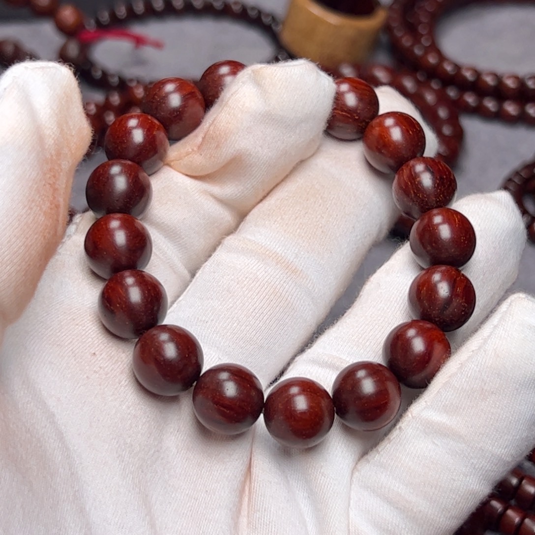 手串/手链小叶紫檀1.2树头老料 顶泥多星鳞底 润油原汁原味