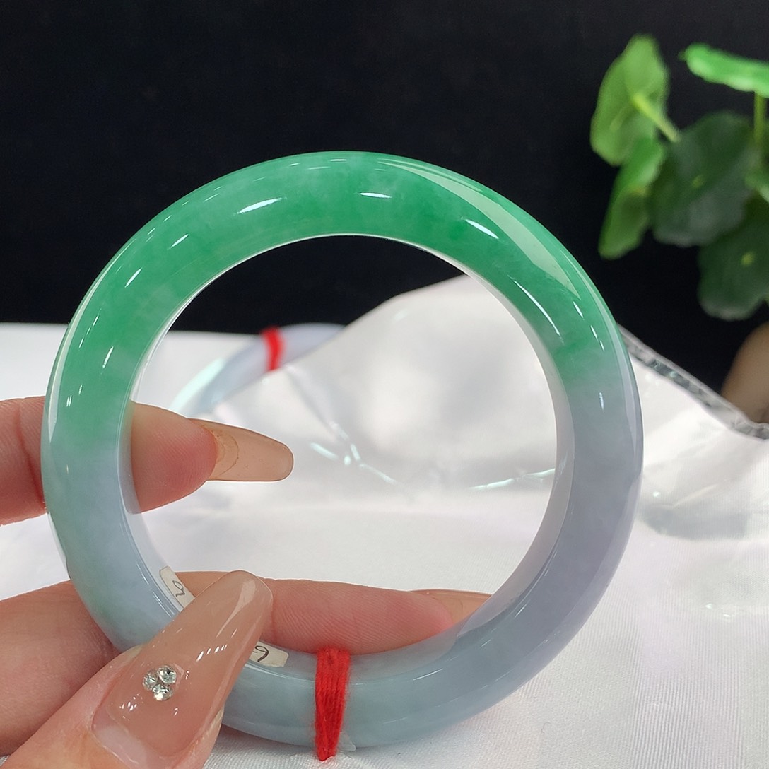 翡翠未镶嵌手镯K*正55总53000分单尾款