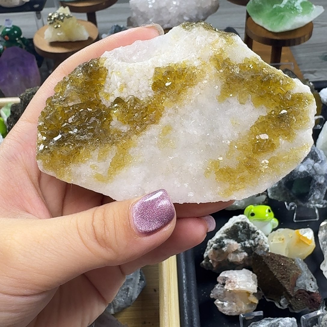 石材重晶石摆件水晶