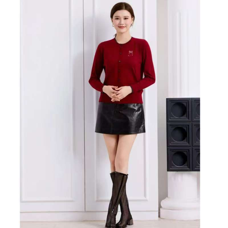 蒂薇娅【高档羊毛衫系列】冬季新款时尚气质简约百搭羊毛衫16018