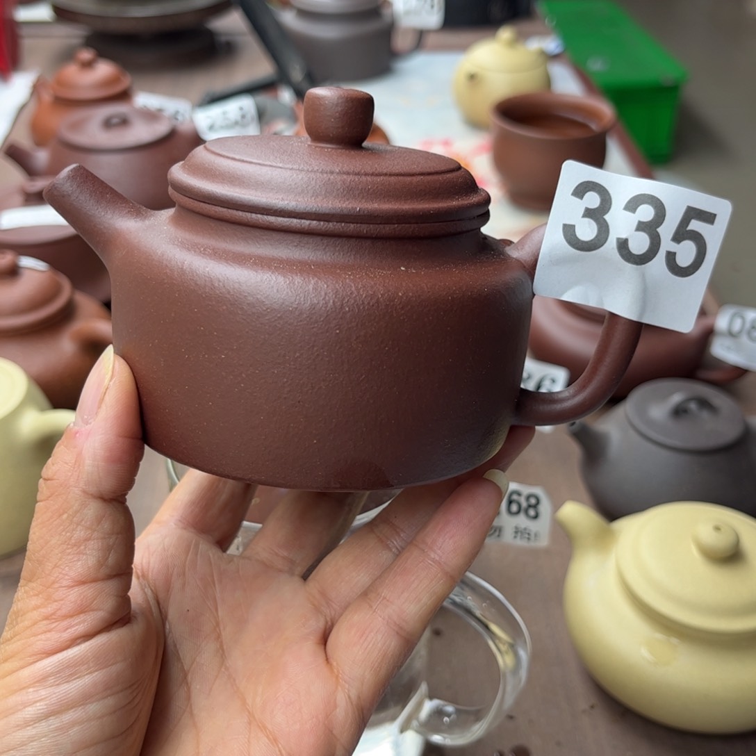 紫砂茶壶底槽清半手220cc