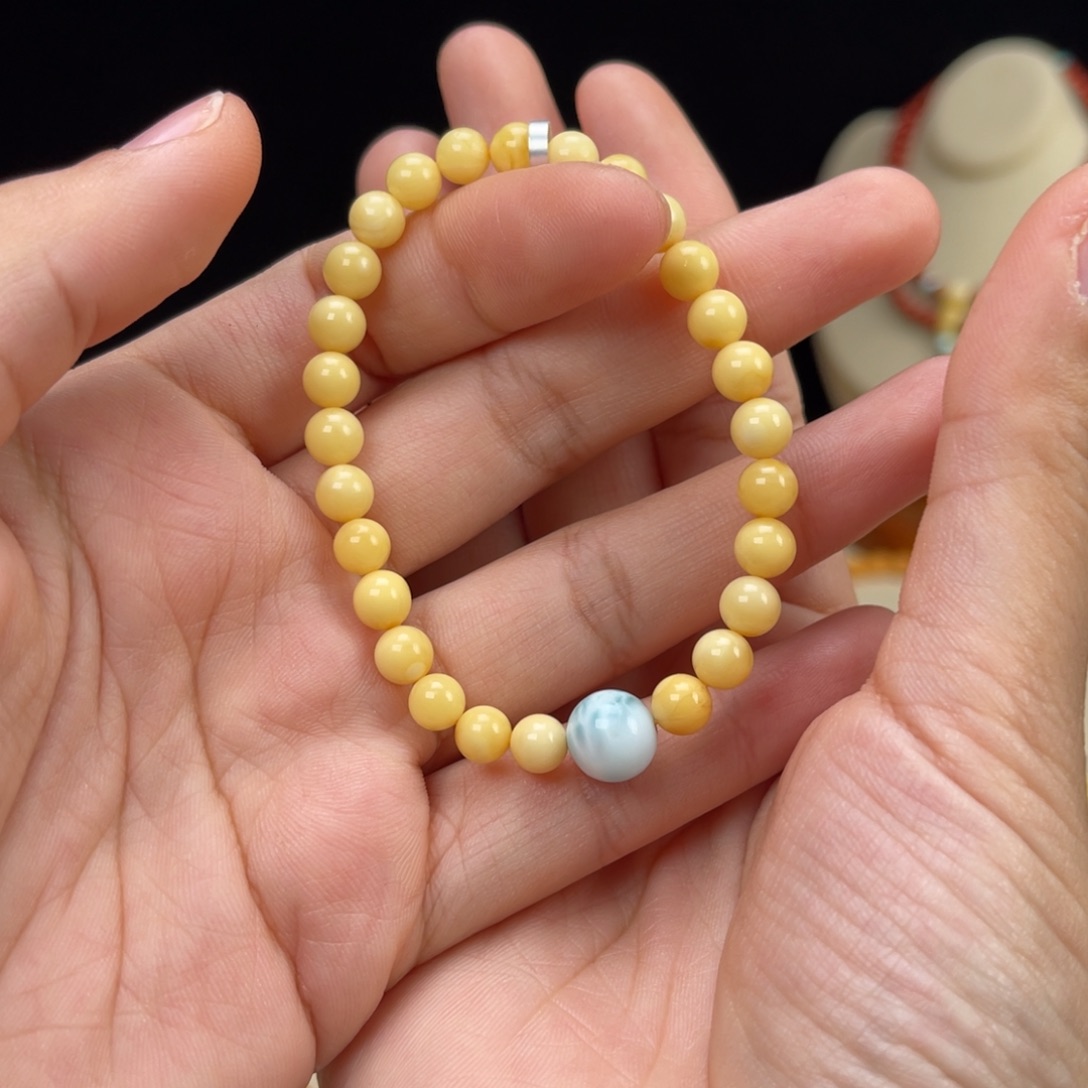 蜜蜡未镶嵌手链蜜蜡