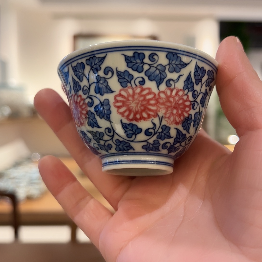 微瑕臻玉古坊原矿青花釉里红