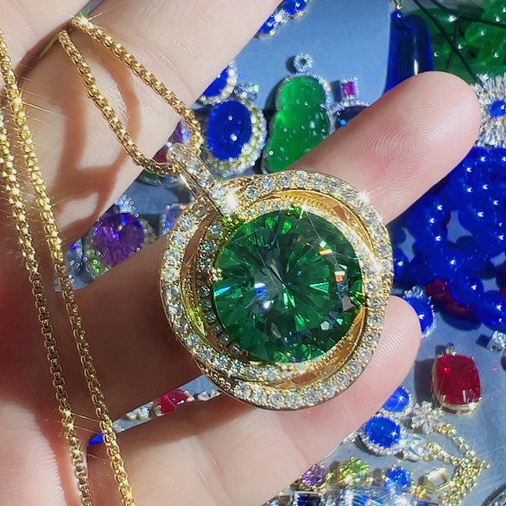 钨金红色蓝色满钻镶嵌