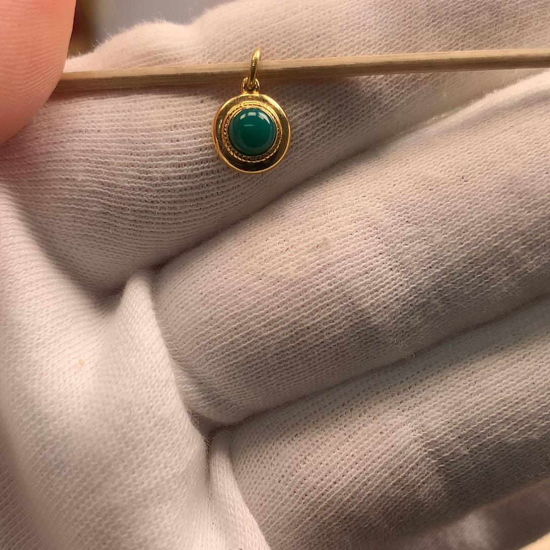 绿松石18K金镶嵌配饰