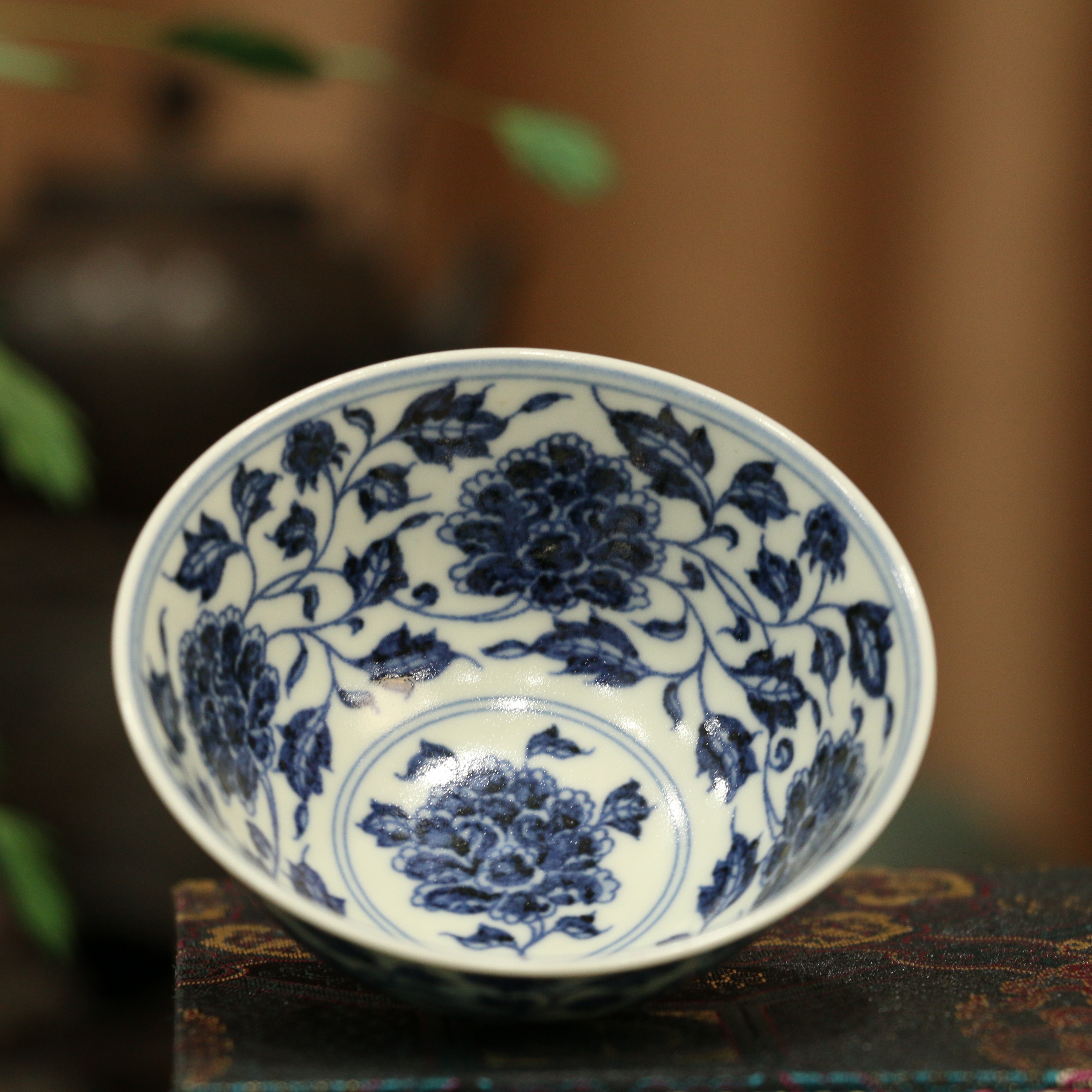 【瓷都朝圣】逸古堂全满牡丹花宫碗