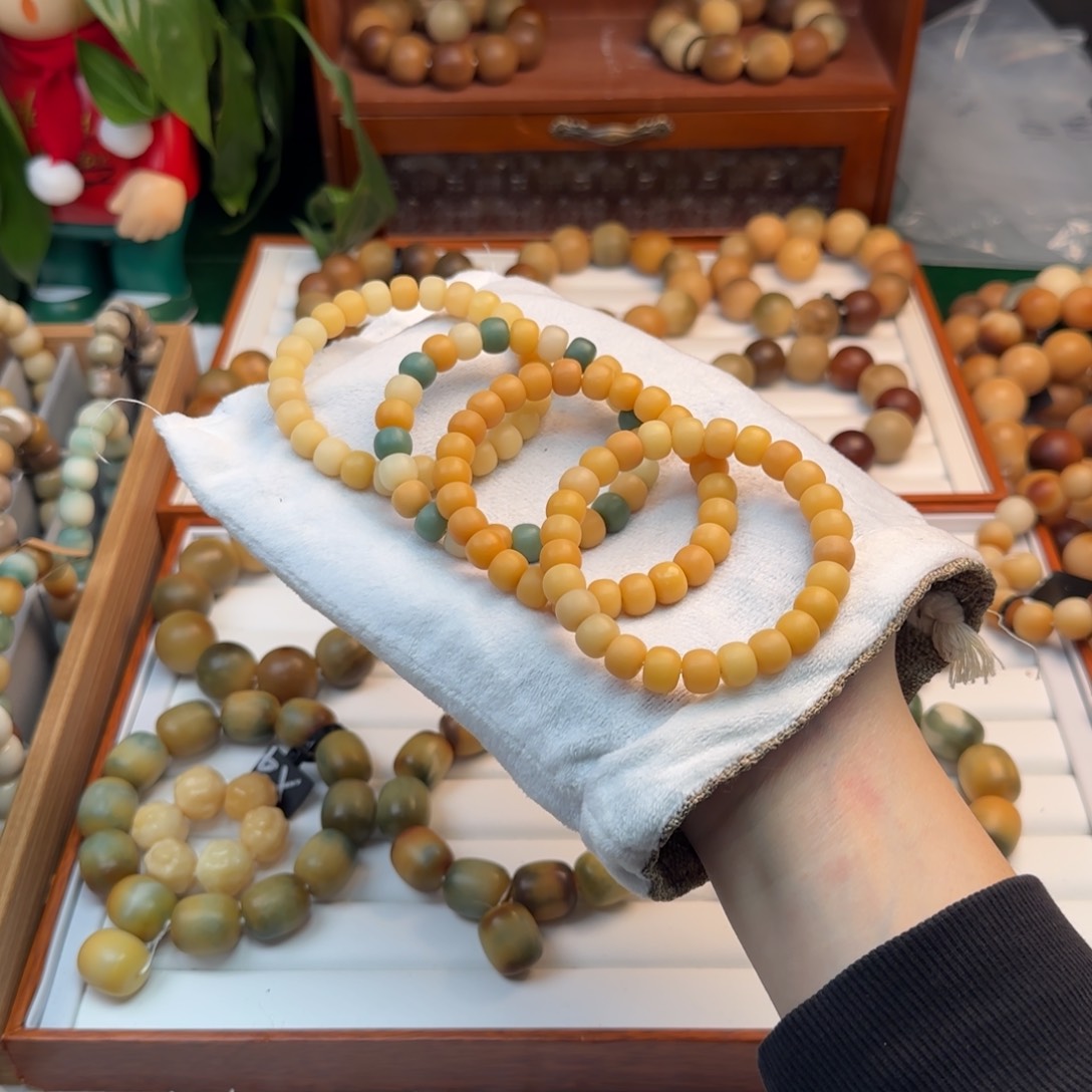 菩提根/象牙果手串干磨原生态卡8全品