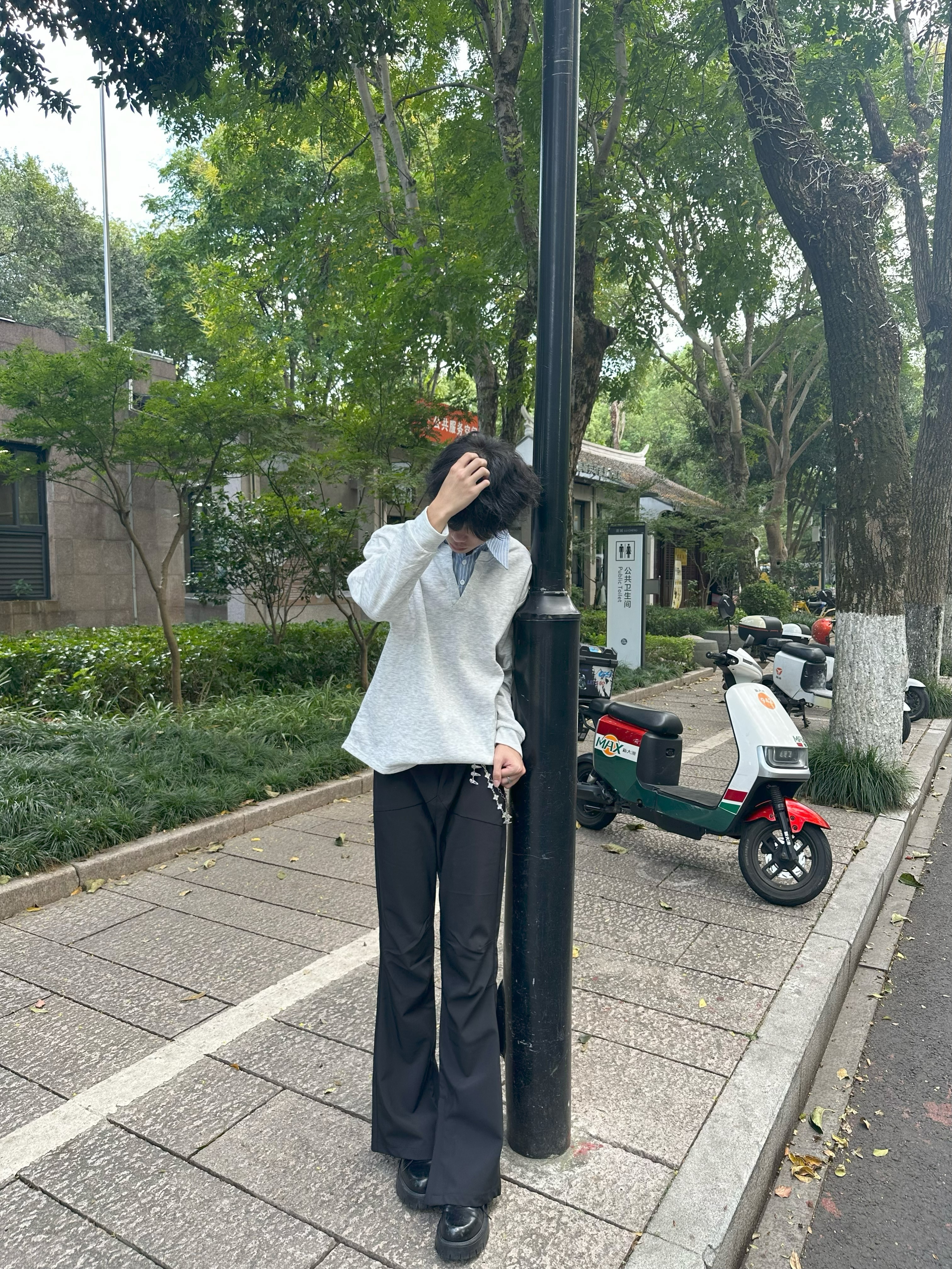 FAUncle微喇垂感黑色西裤无敌修身版型轻松休闲驾驭各种腿型