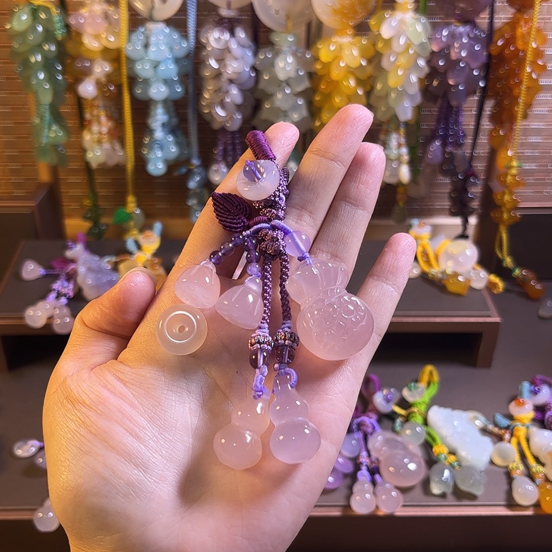 管***爱未镶嵌车挂玛瑙/玉髓钥匙扣