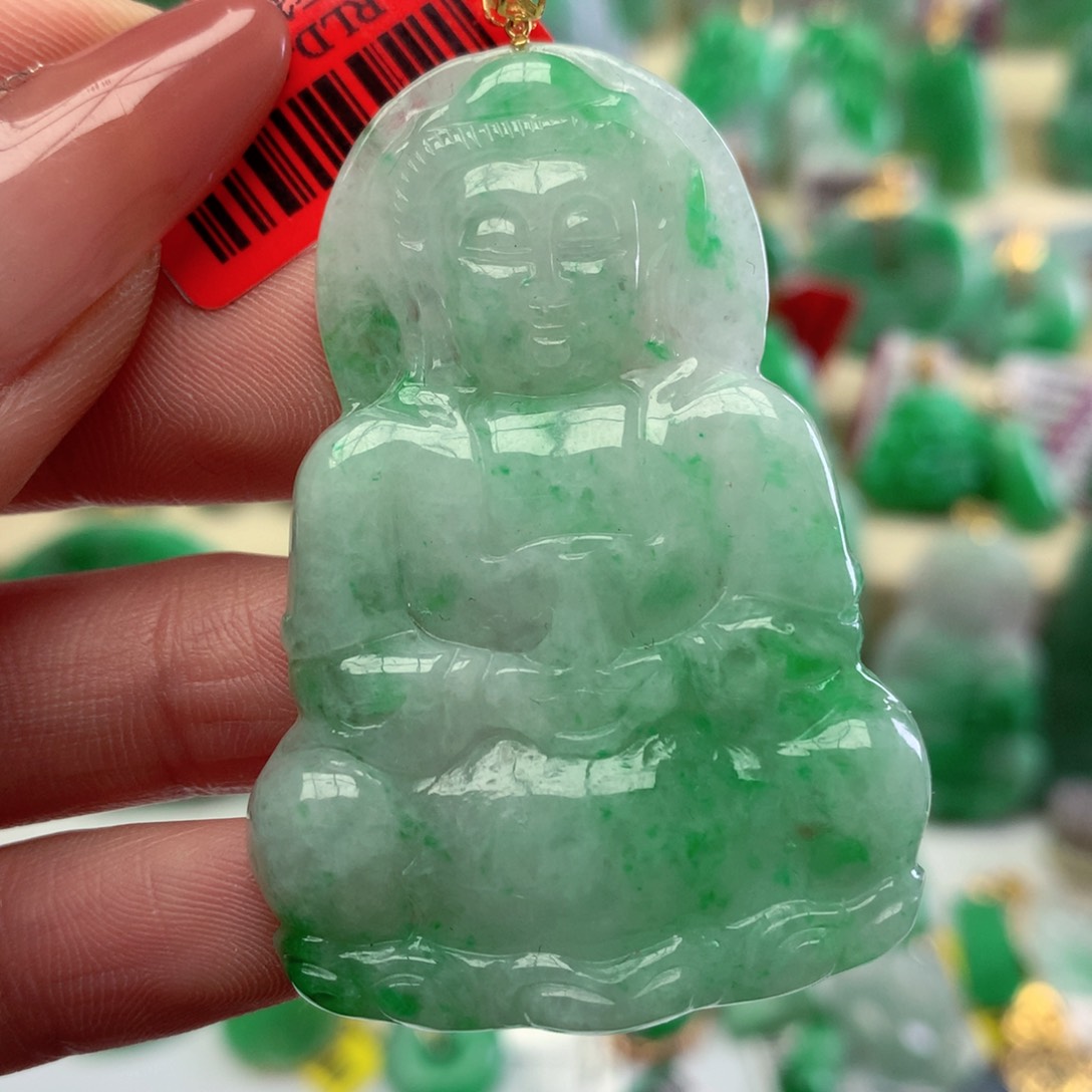 翡翠颈饰18K金镶嵌翡翠