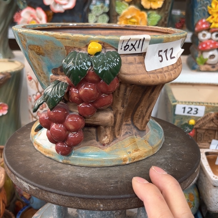 紫砂花盆粗陶材质多肉花盆