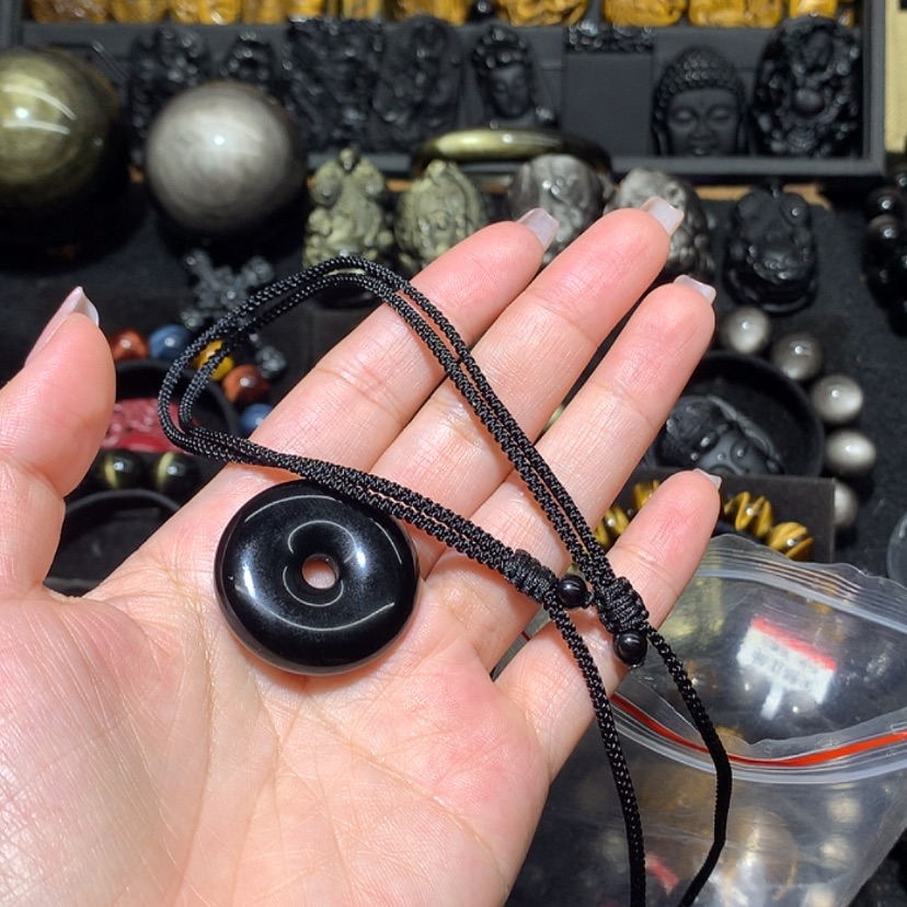 【闪购商品】黑曜岩颈饰未镶嵌柒***安