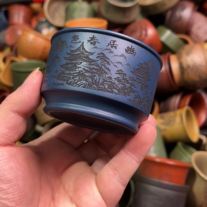 紫砂茶杯全手工紫砂主人杯