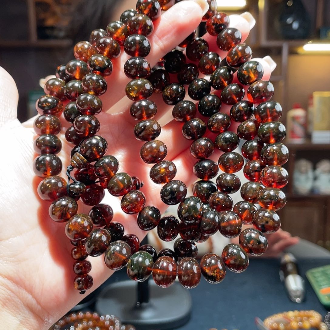 琥珀颈饰未镶嵌11m车厘子