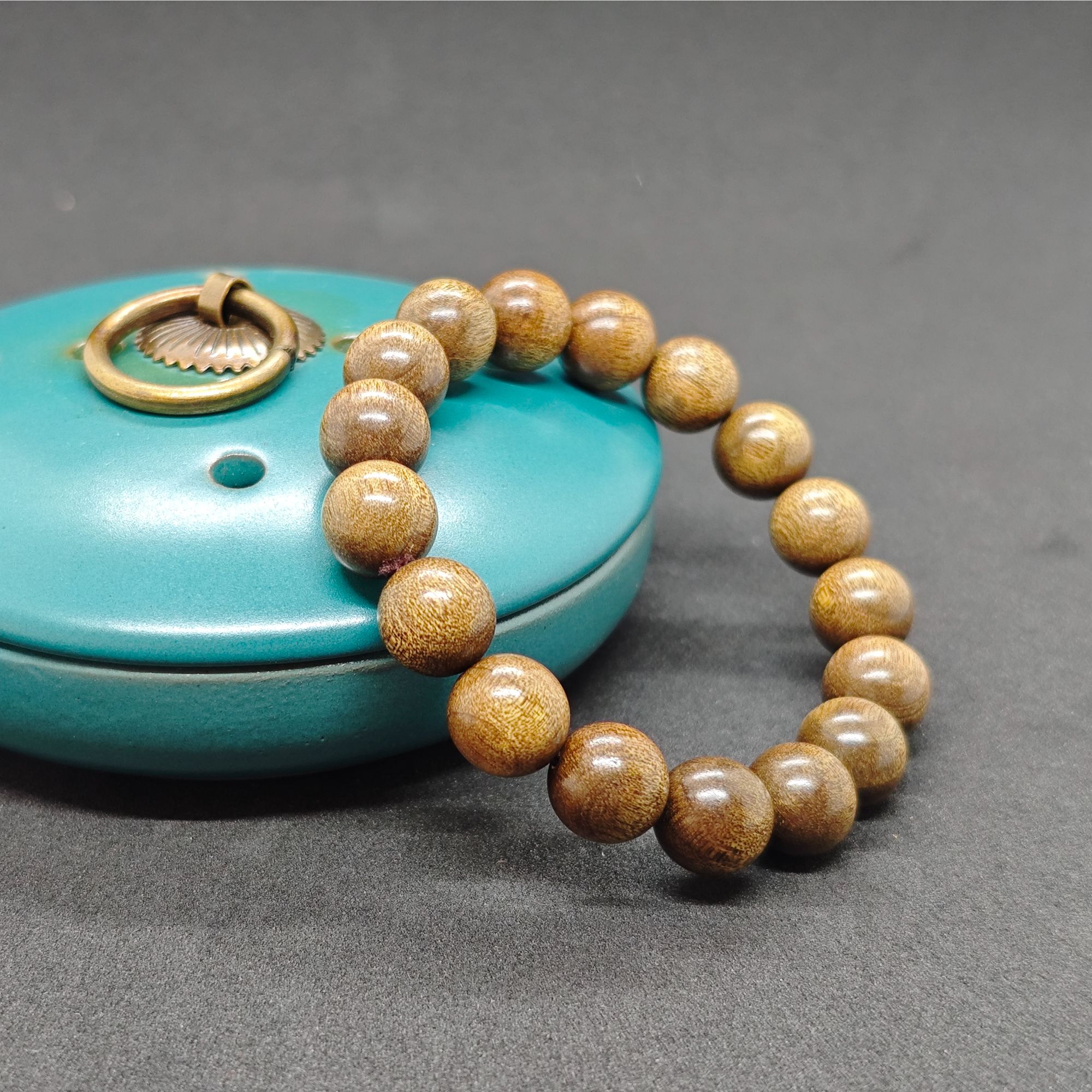 楠得饰作  黑金明清拆房老料金丝楠木艺手串 清香味