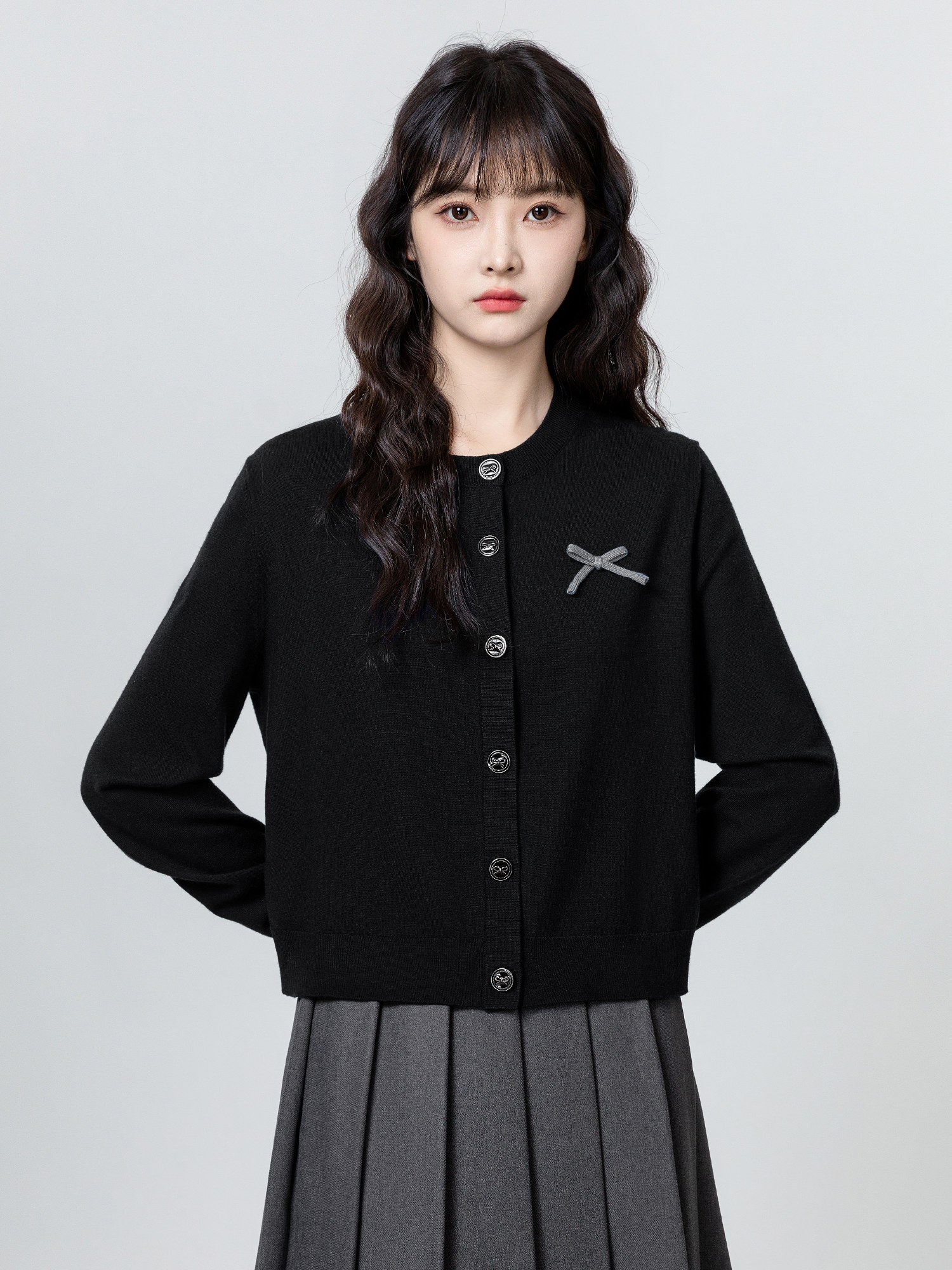 毛衣外套女2025春秋新款宽松休闲百搭小香风短款针织开衫QC-3622