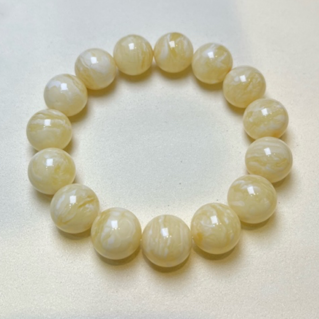 15mm白花蜡虎皮纹同料串克重29.83克