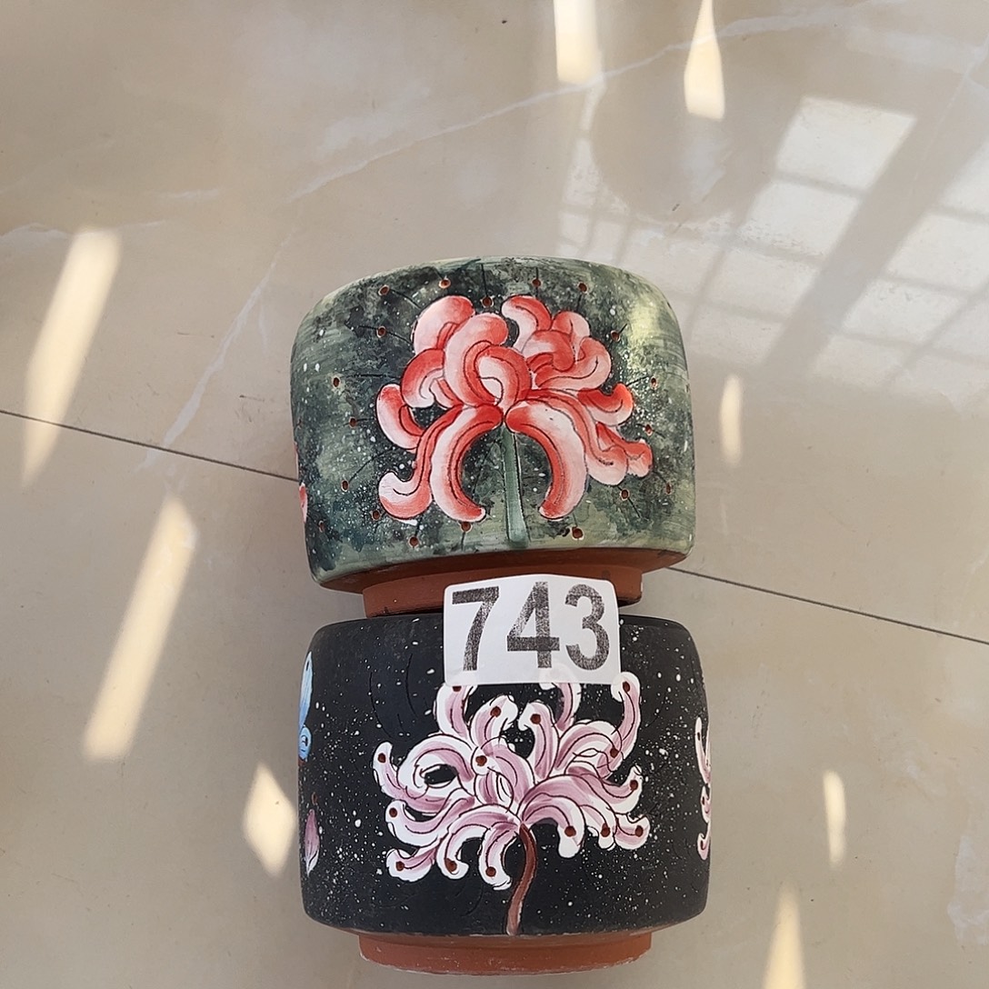 景德镇炫彩手绘口10.5高9.5