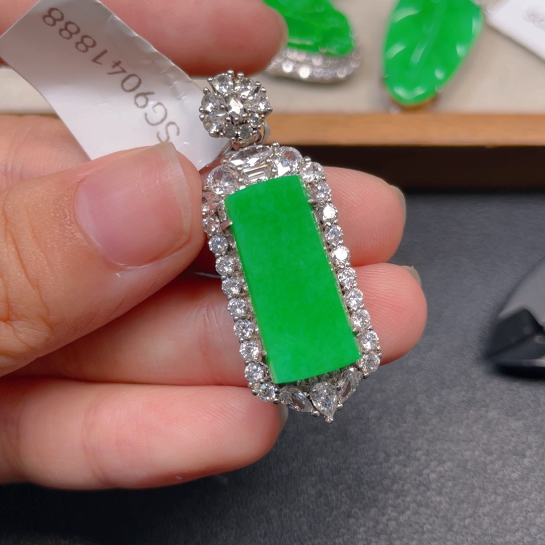 翡翠银S925镶嵌颈饰k k k