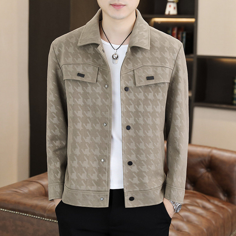 男士休闲潮牌品质夹克高档男士外套男时尚百搭潮流修身帅气上衣男