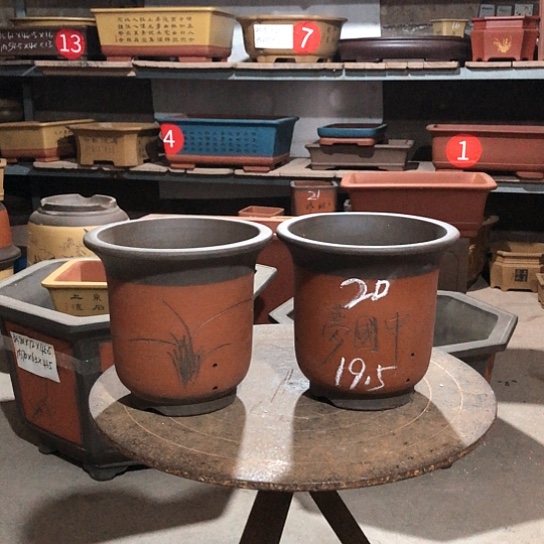 紫砂紫砂花盆包邮