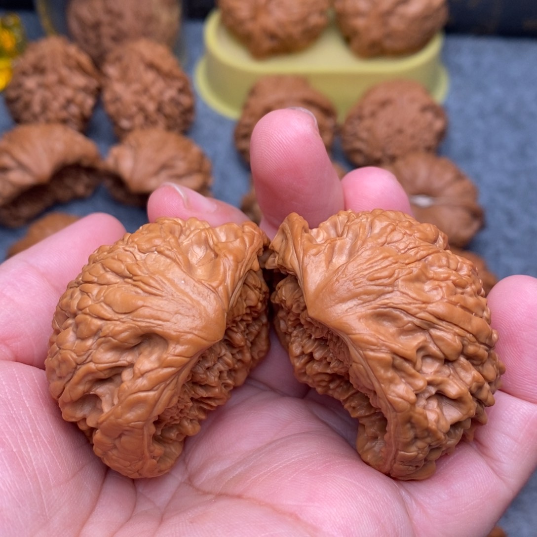 文玩核桃把件48全品毕业聚宝盆蛇头