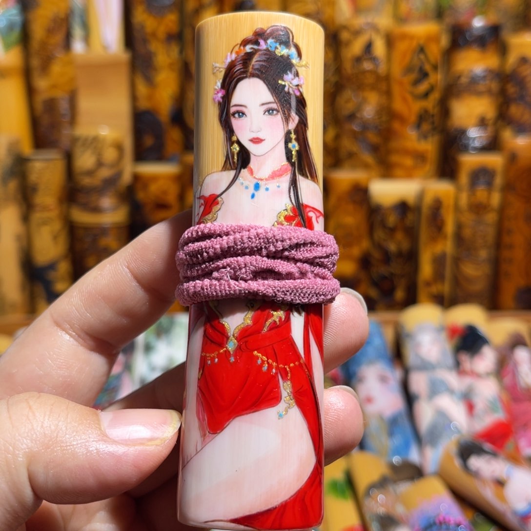 竹大*实心竹文玩手把件