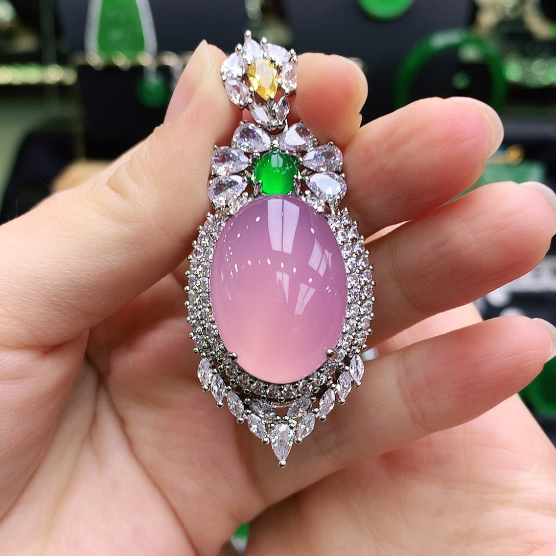 玛瑙/玉髓未镶嵌吊坠